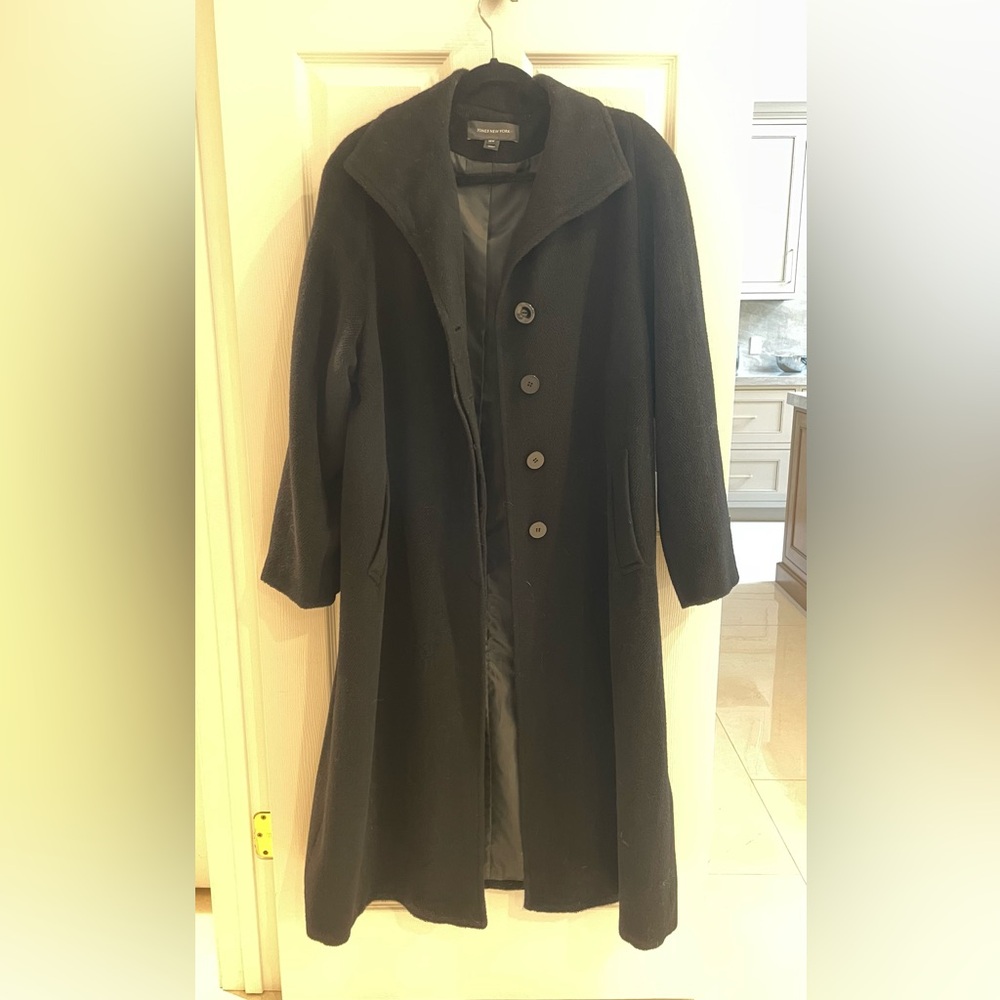 Jones New York Women's Black Long  Coat
